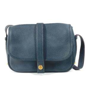 HERMES Hermes Logo Numea Leather Shoulder Bag Handbag Drawstring Men's Women'...